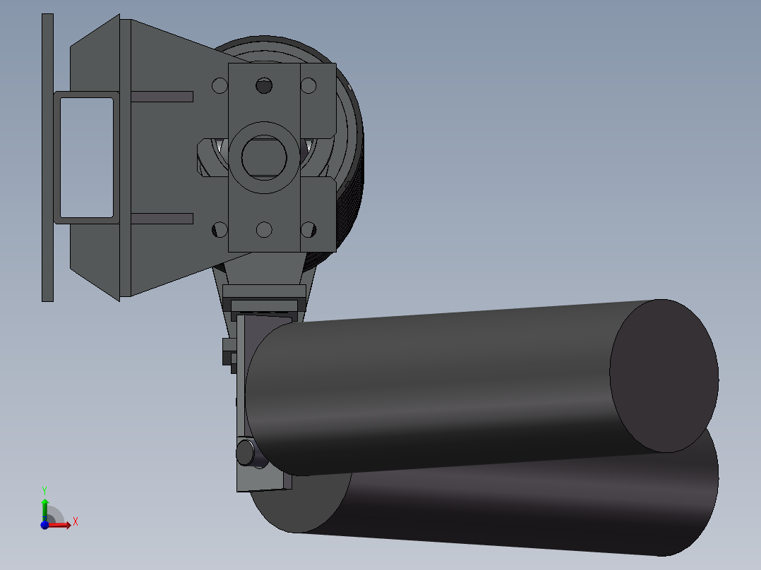 摩擦纠偏器前视图