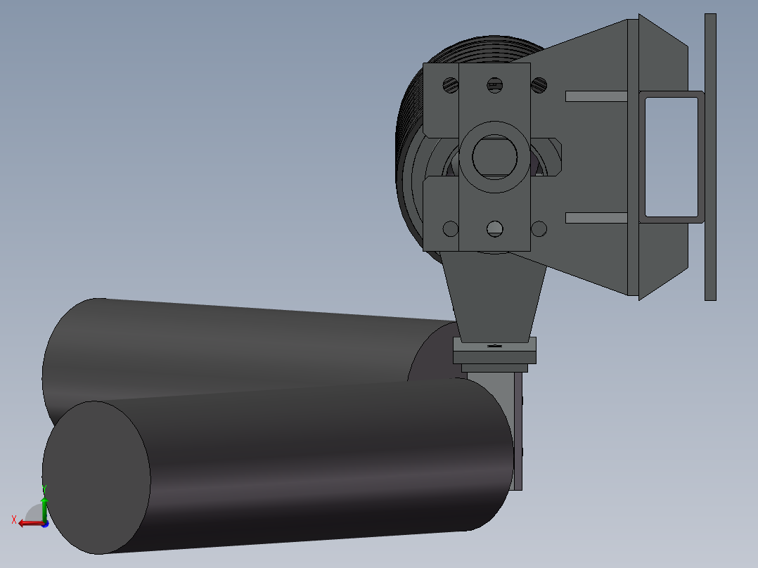 摩擦纠偏器后视图