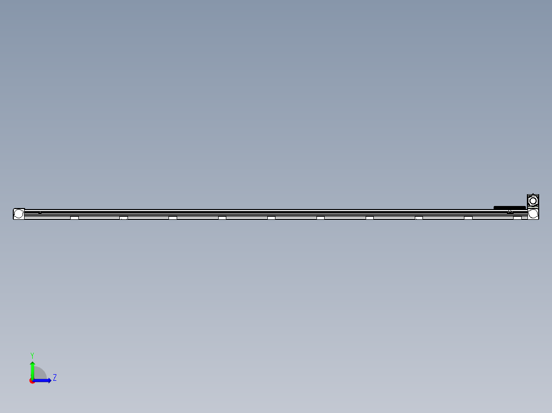 同步带滑台-欧规B8-L88-S3800-L-ZP75-D3-N10左视图
