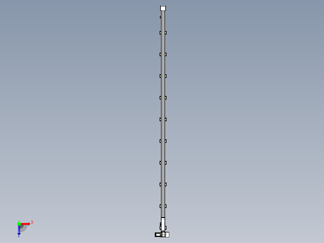 同步带滑台-欧规B8-L88-S3800-L-ZP75-D3-N10俯视图