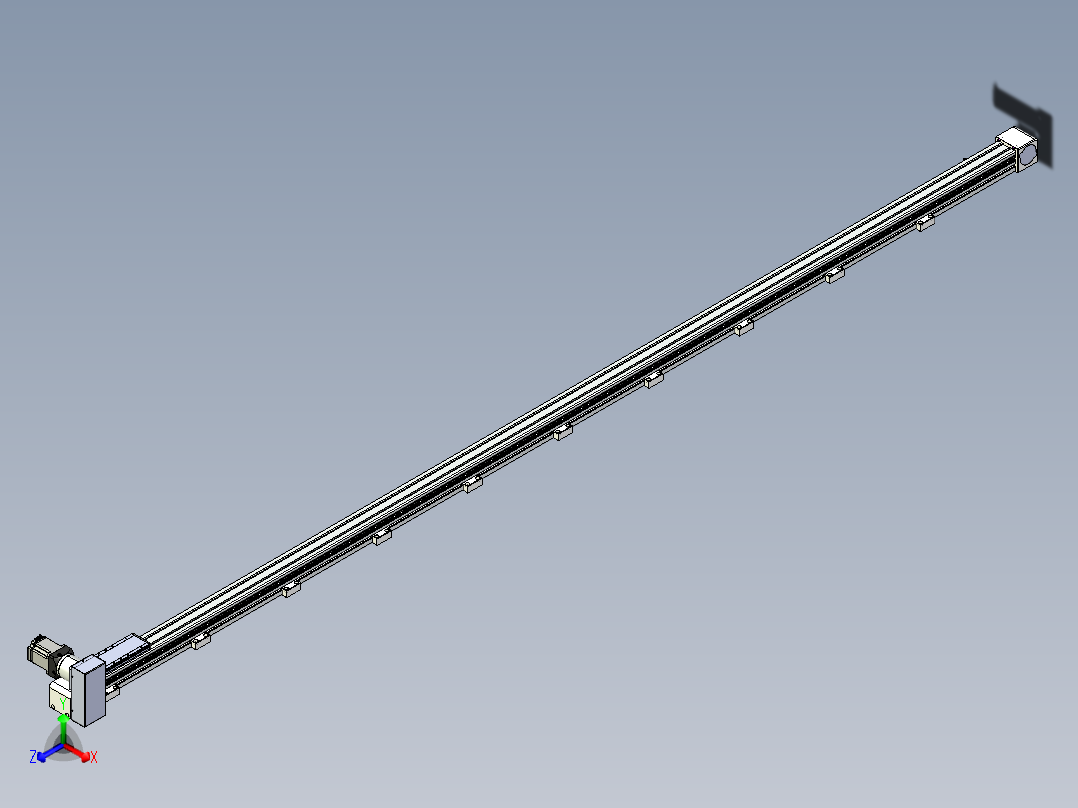 同步带滑台-欧规B8-L88-S3800-L-ZP75-D3-N10正等轴测图