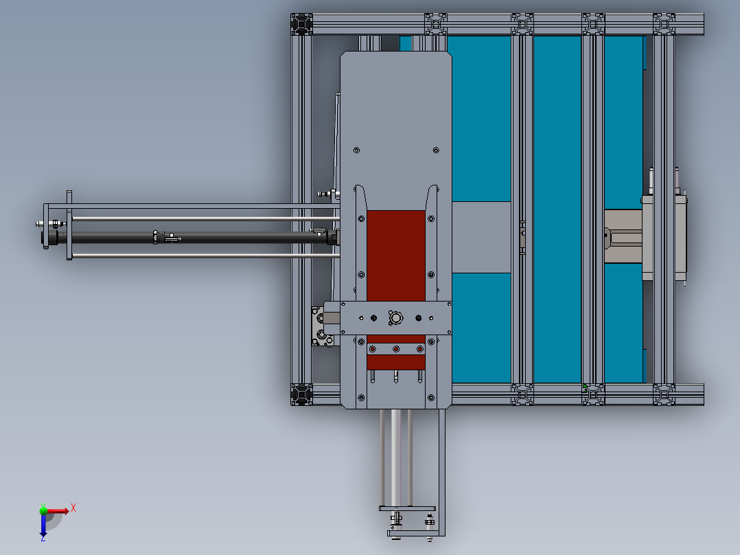 手套自动折叠捆扎机俯视图