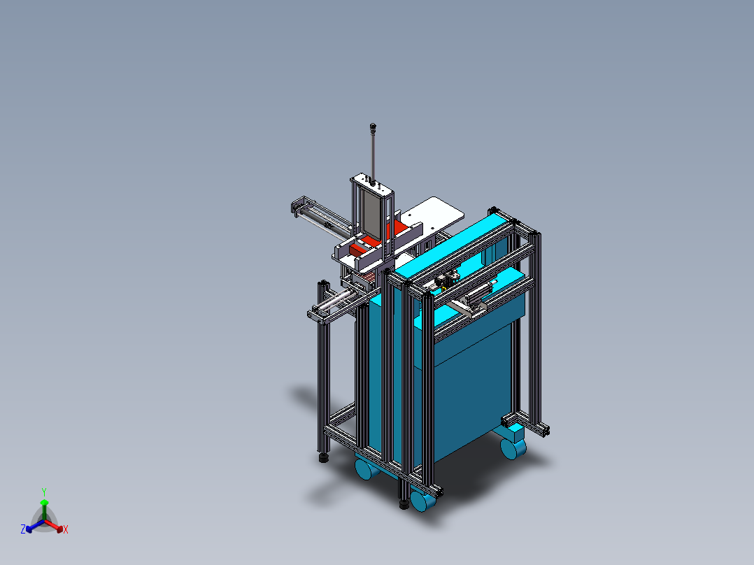 手套自动折叠捆扎机正等轴测图