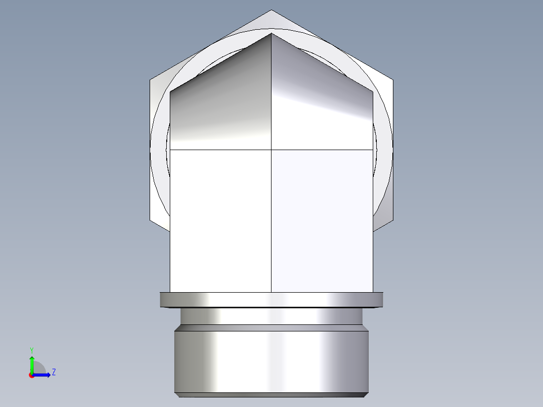 卡套式工业通用硬管接头EO_Male_stud_elbow_WE38SMCF左视图