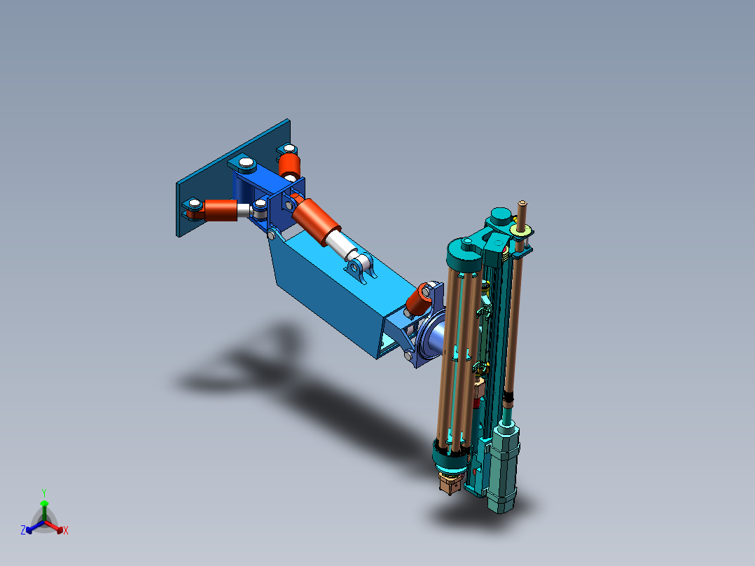 锚固系统(6)正等轴测图