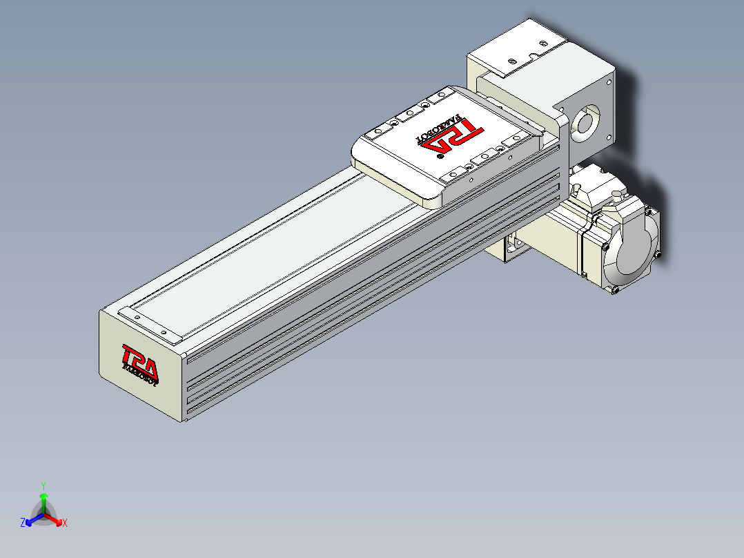 同步带全封闭直线模组TPA-HCB-85D-90-L200-RP-Y-P20-N3主视图