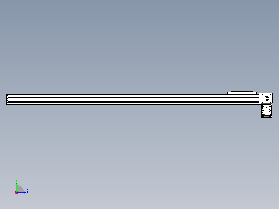 同步带全封闭直线模组TPA-HCB-14D-120-L1300-RP-C-P40-N3左视图