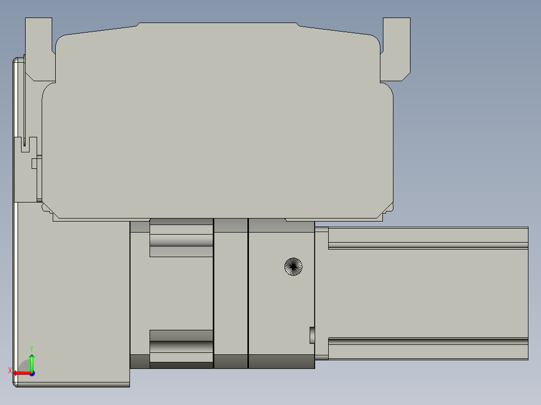 直线模组LHB21-L40-S300-RD设计图纸后视图