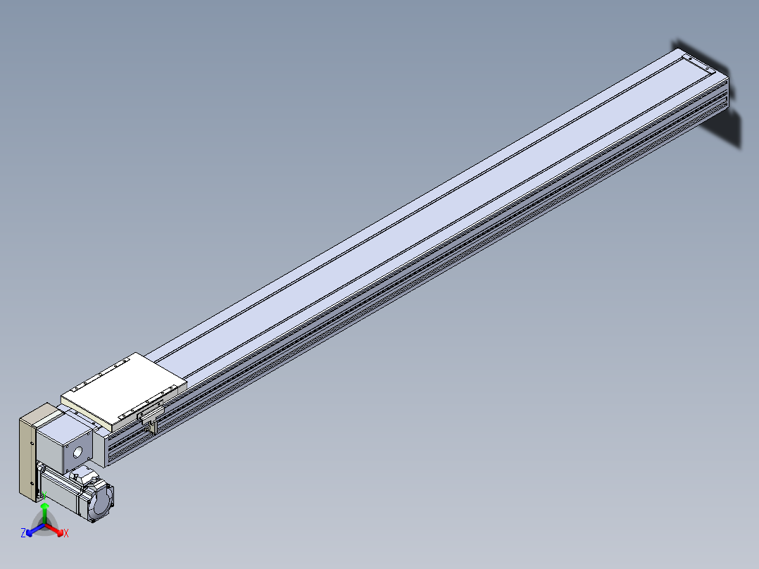 同步带全封闭直线模组TPA-HCB-120D-90-L1200-LP-C-P40-N3主视图