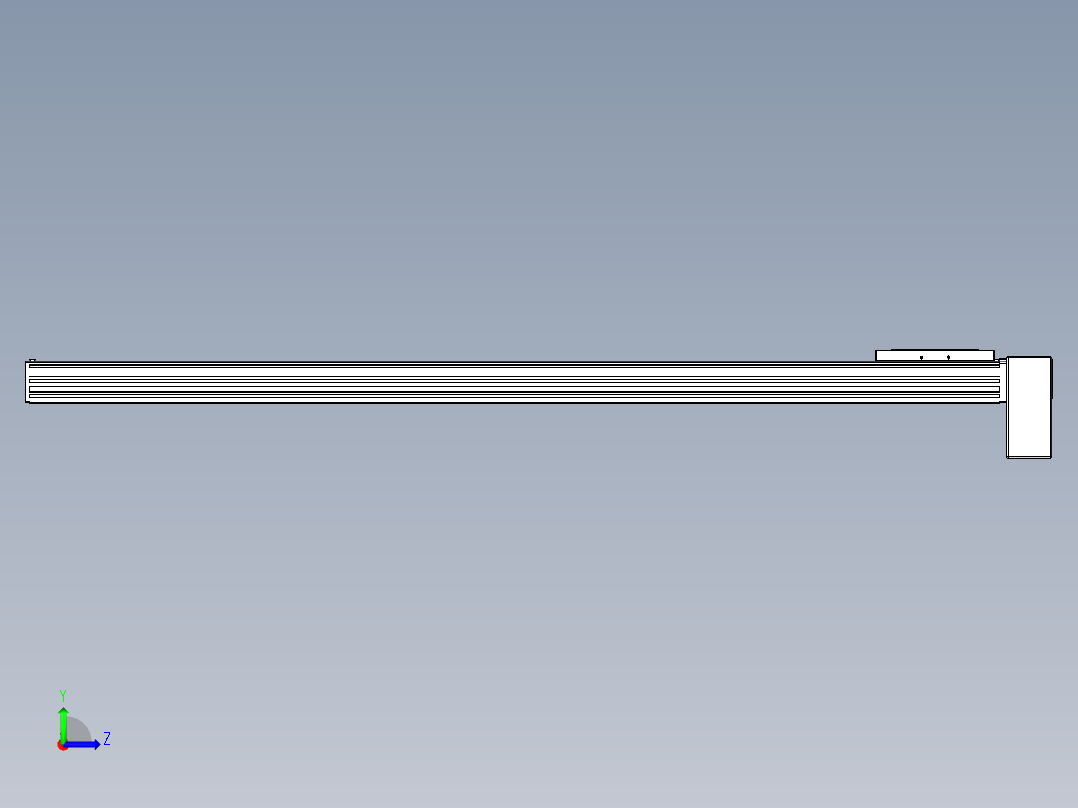 同步带全封闭直线模组TPA-HCB-120D-90-L1200-LP-C-P40-N3左视图