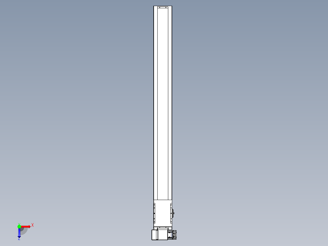 同步带全封闭直线模组TPA-HCB-120D-90-L1200-LP-C-P40-N3俯视图