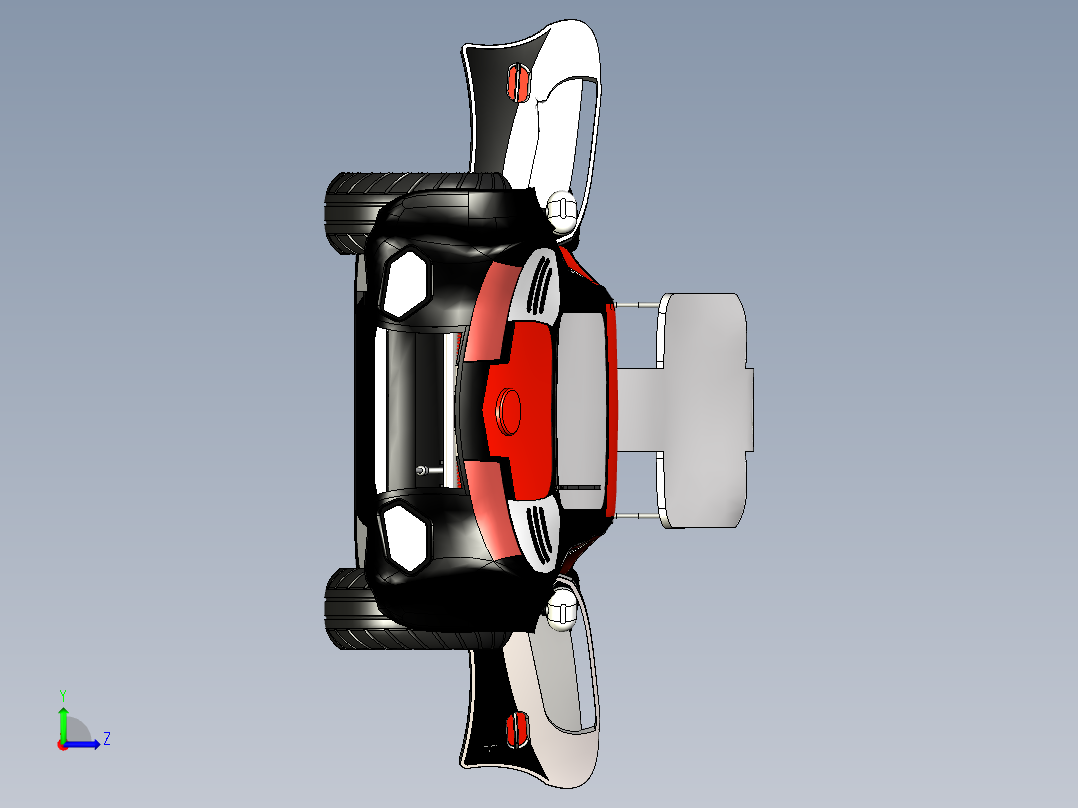 运动概念车左视图