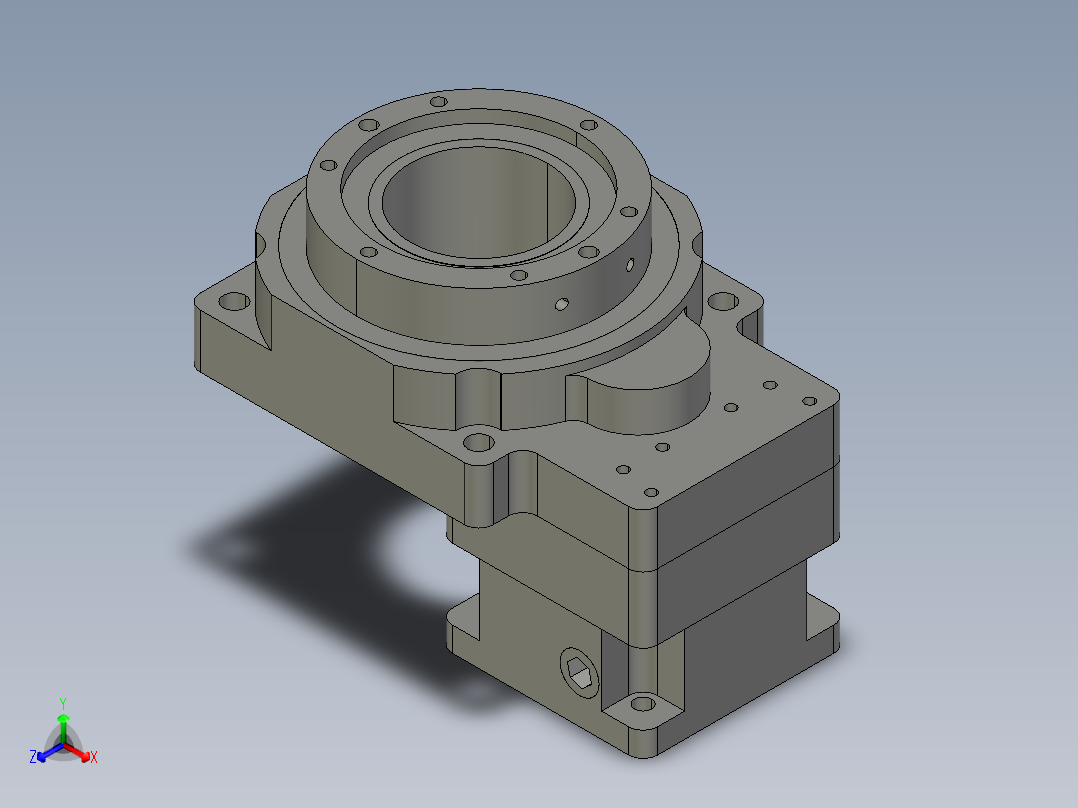 中空旋转平台KFN60-5模型(5-21 22-2 4-M3-31-31)主视图