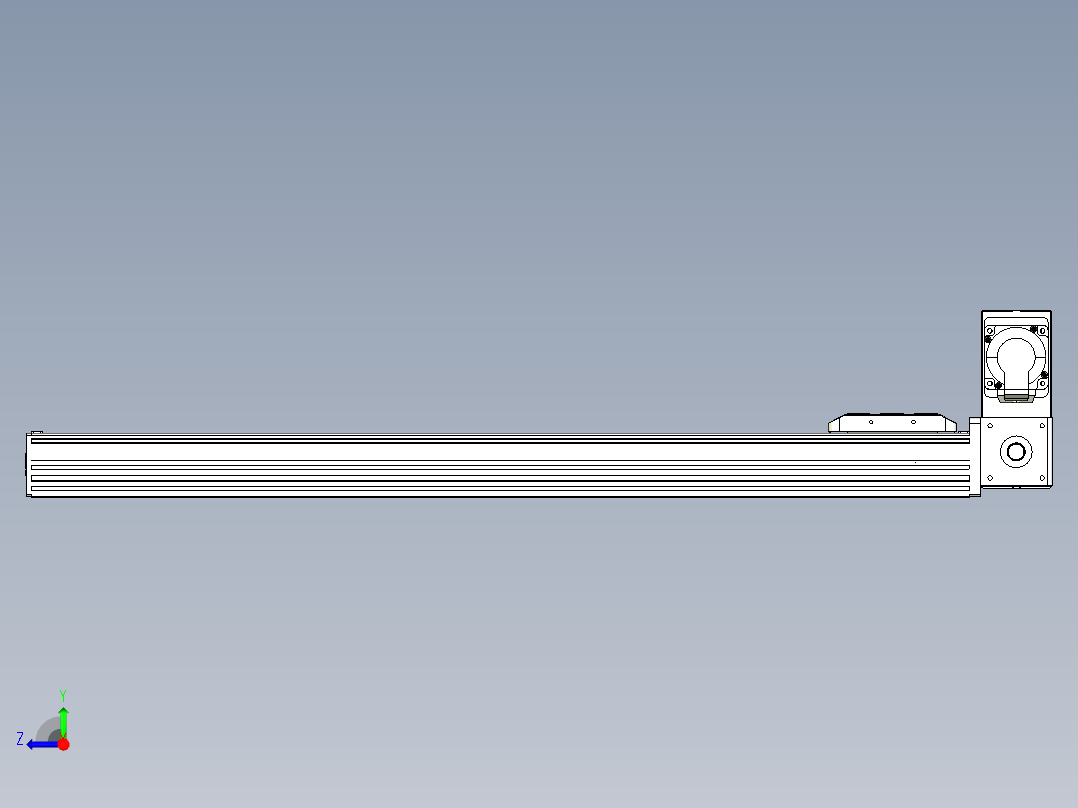 同步带全封闭直线模组TPA-HCB-85D-90-L700-RU-Y-P20-N3右视图