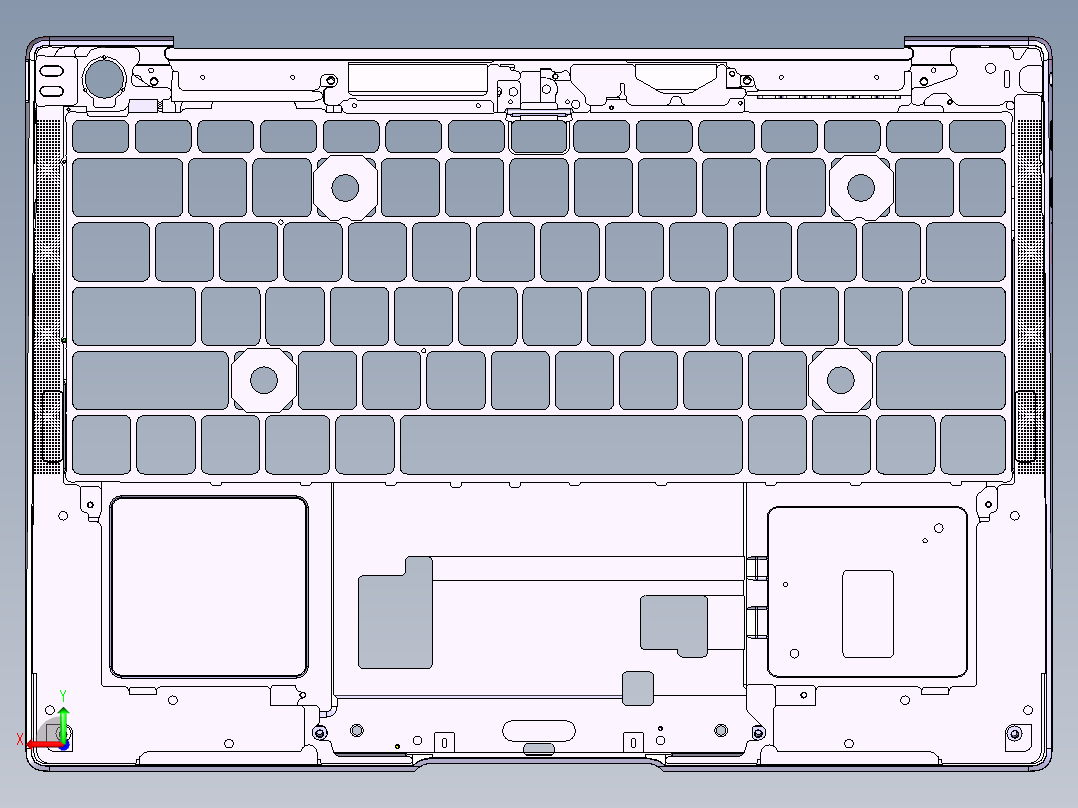 笔记本C壳铣高光程序模型后视图