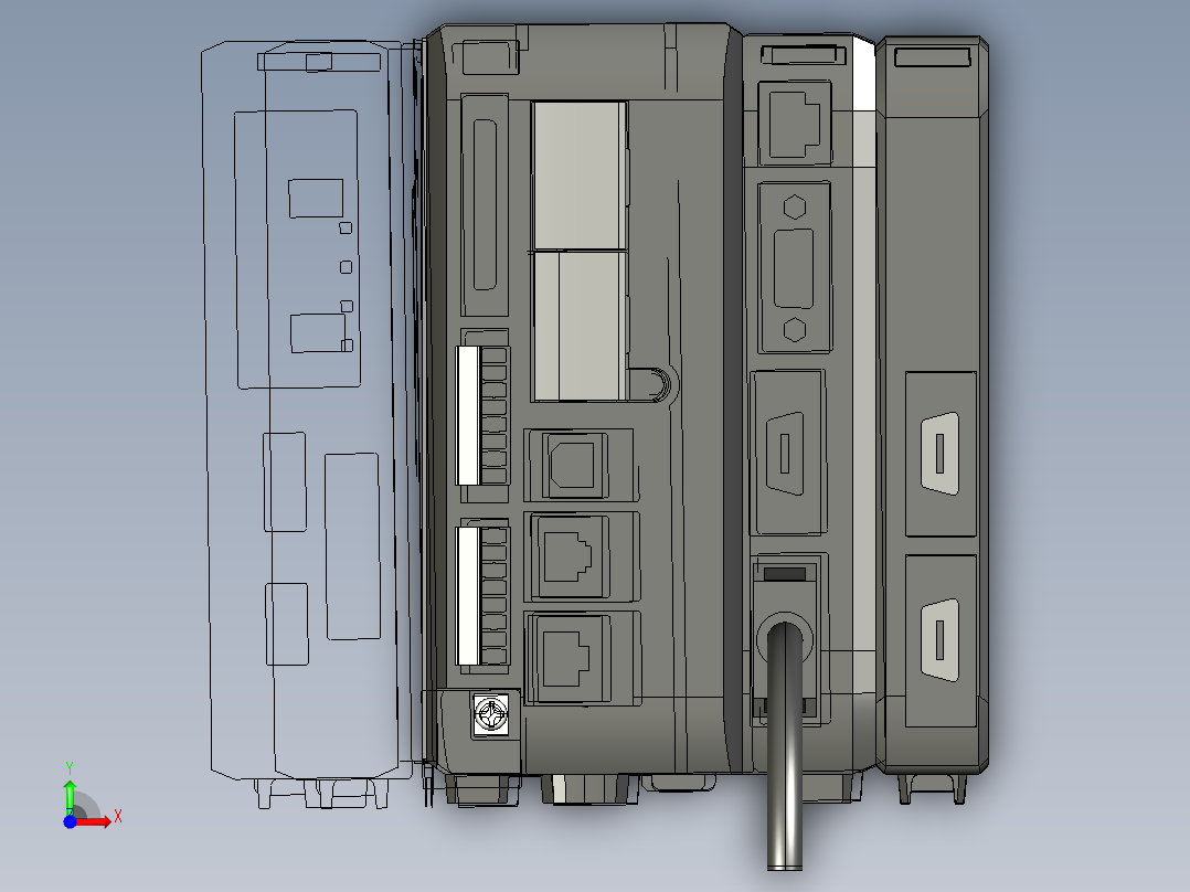 基恩士CV-5001_5501_5701+CV-E500_kc图纸模型前视图