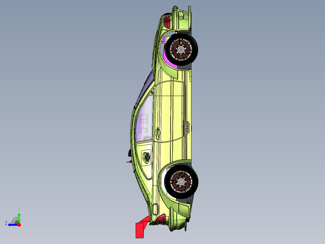 BMW玩具模型(proe) proe 文件 41.2MB右视图