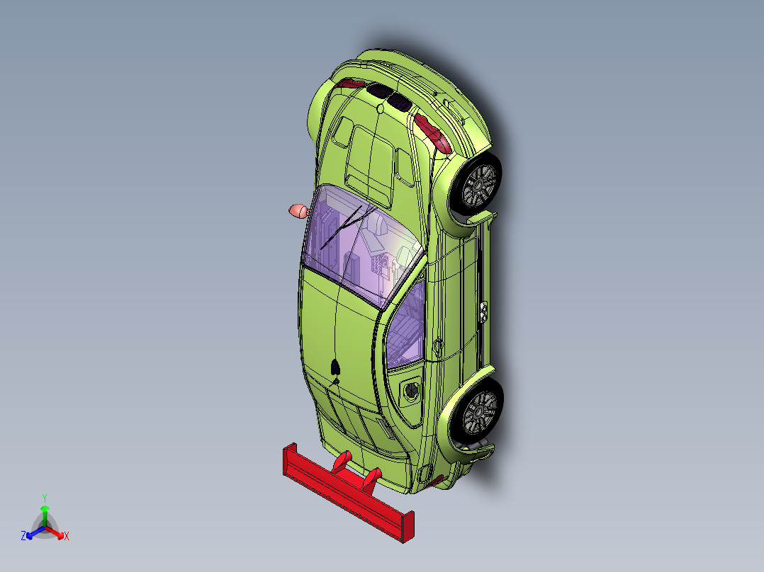BMW玩具模型(proe) proe 文件 41.2MB正等轴测图