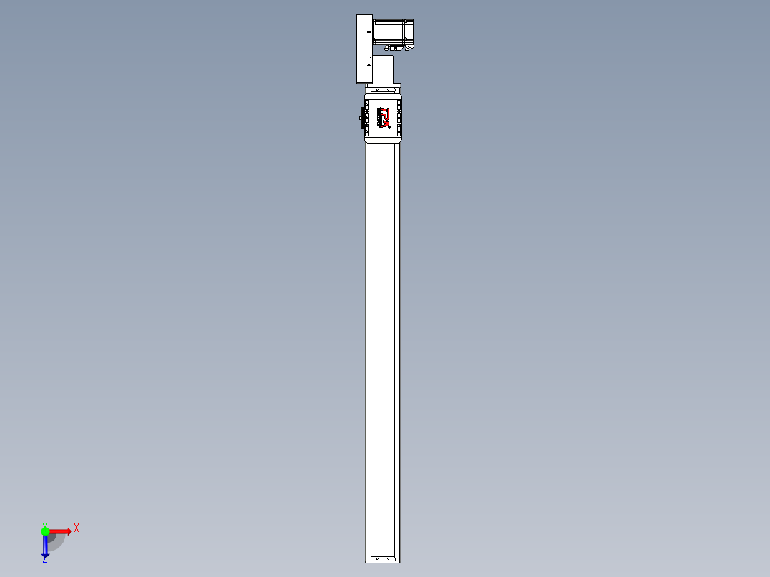 同步带全封闭直线模组TPA-HCB-85D-90-L950-MR-Y-P20-N3俯视图