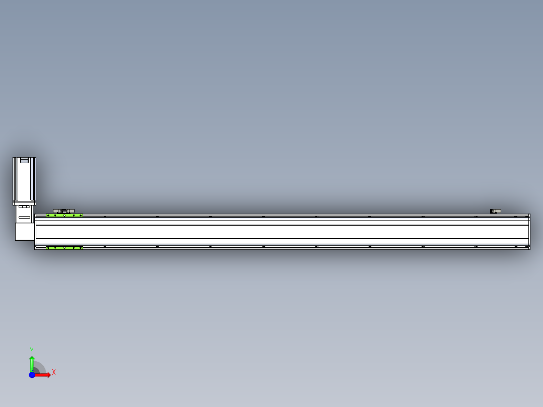 同步带滑台-半封闭B13-L90-S1600-R-Z86-D3前视图