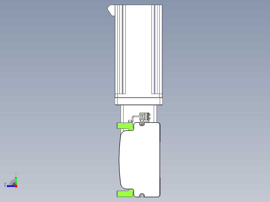 同步带滑台-半封闭B13-L90-S1600-R-Z86-D3右视图