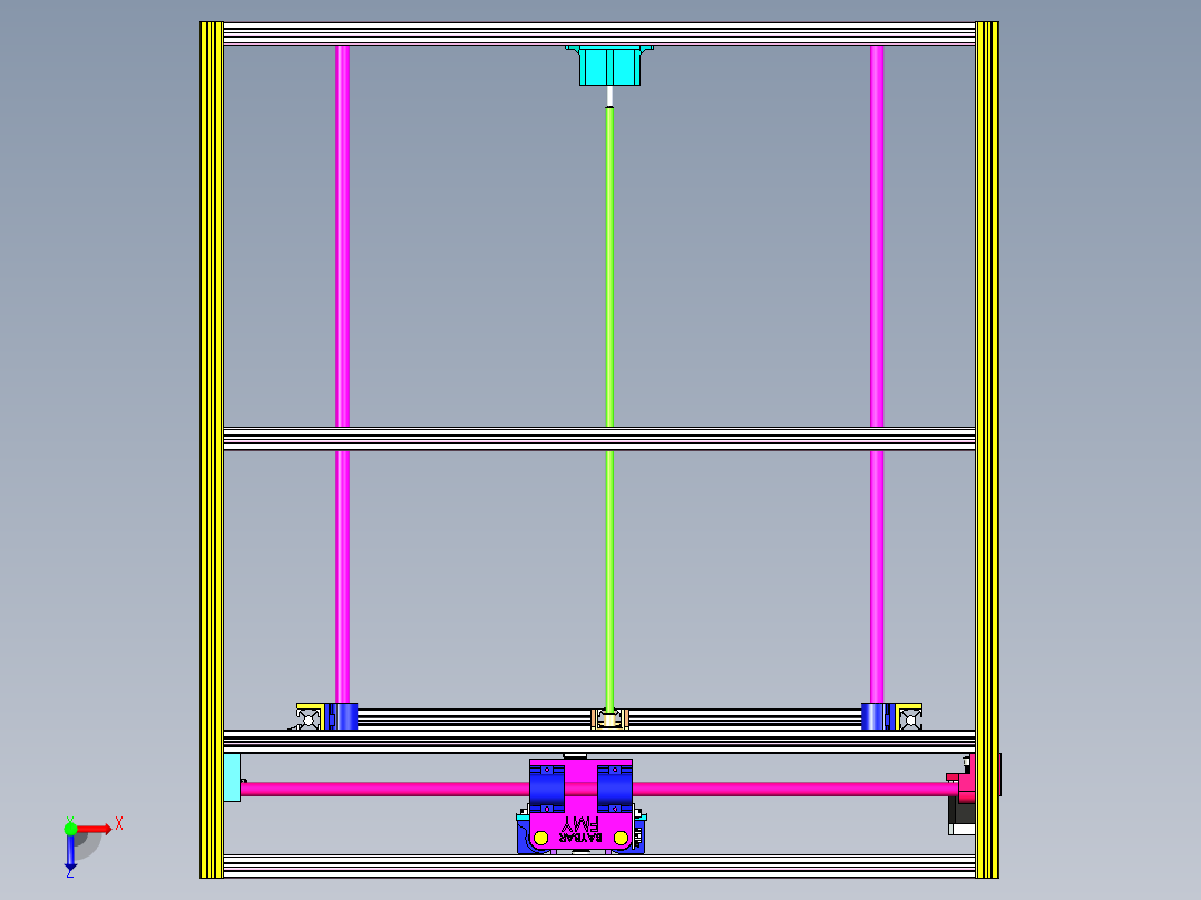 B2004687-BAYBAR 3D 打印机俯视图