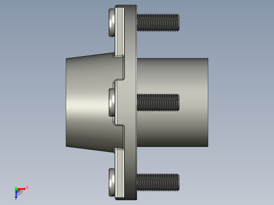 拖车空转轮轴总成,用于22磅轴13至15轮子-54-12俯视图