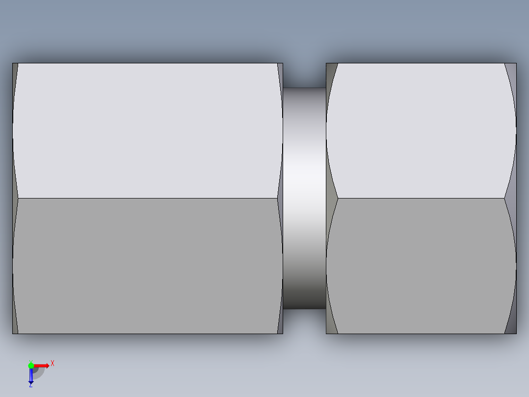 卡套式工业通用硬管接头EO_Swivel_connector_GAI12LMCF俯视图