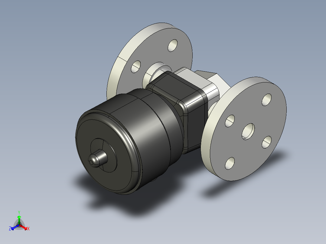 14DKOCCP NO 气动隔膜阀常开，固定法兰钻孔PN10 16。面对面根据EN 558-1 PVC-C主视图
