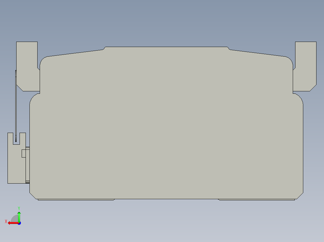 直线模组LHA21-S1700-M设计图纸后视图