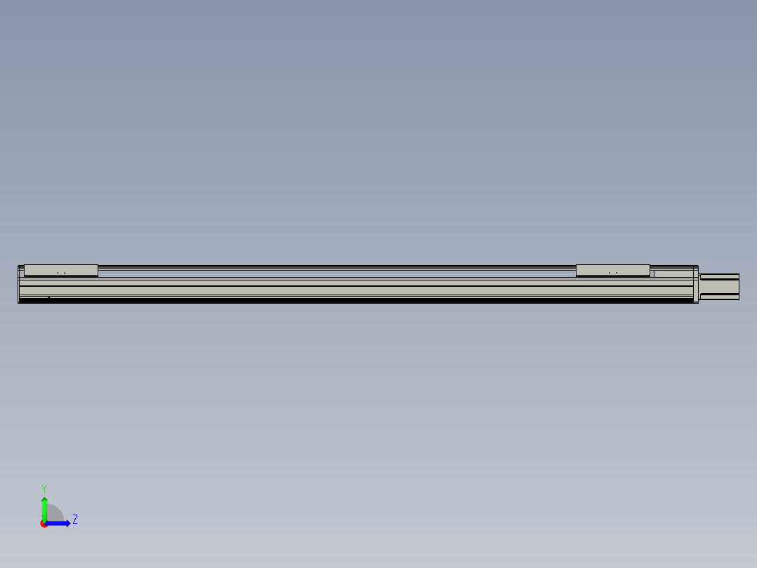 直线模组LHA21-S1700-M设计图纸左视图
