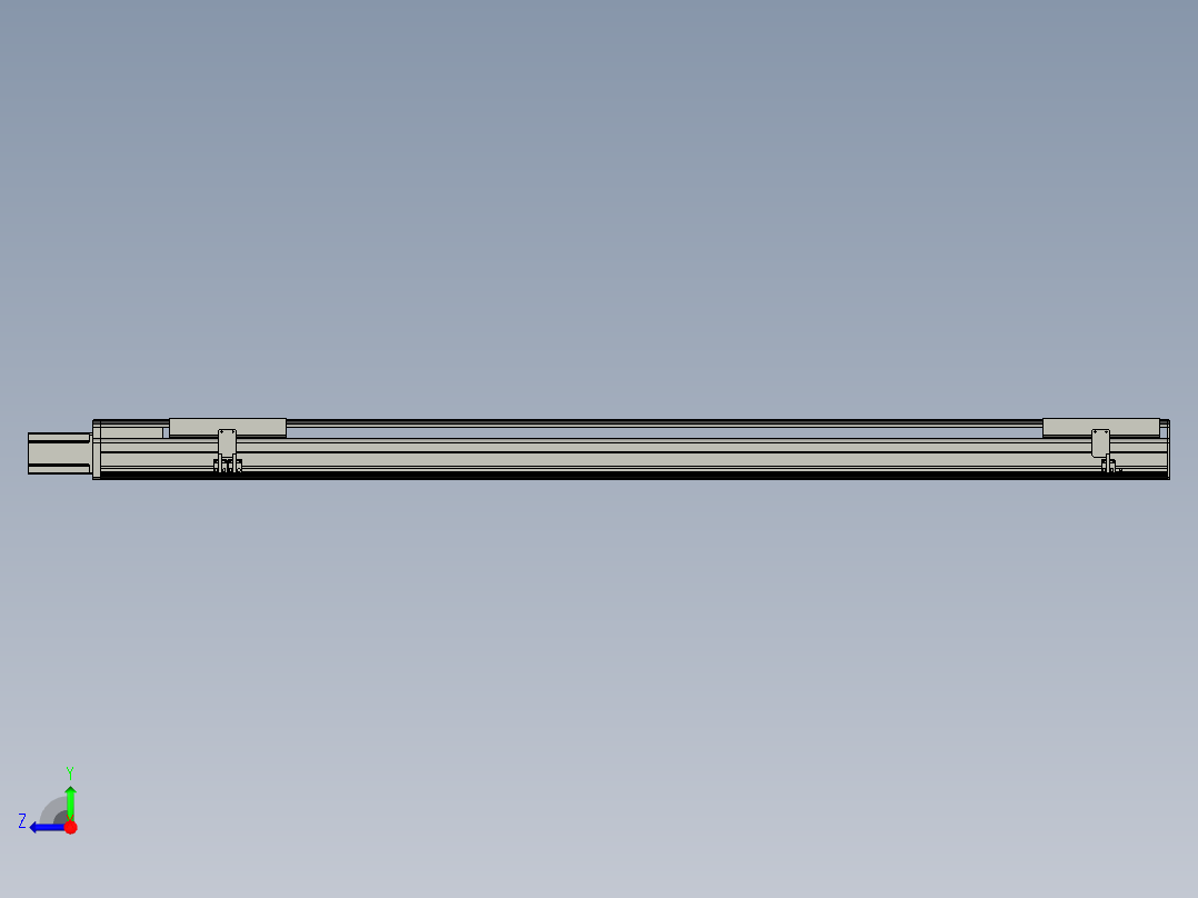 直线模组LHA21-S1700-M设计图纸右视图