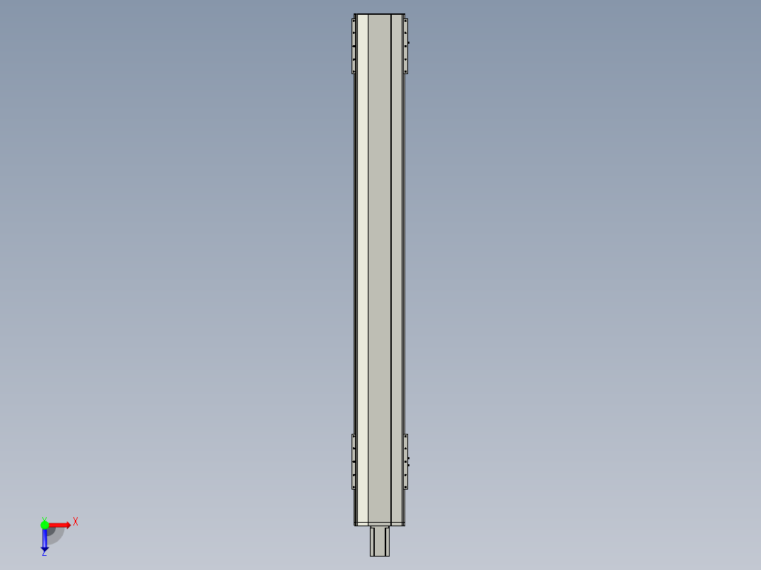 直线模组LHA21-S1700-M设计图纸俯视图