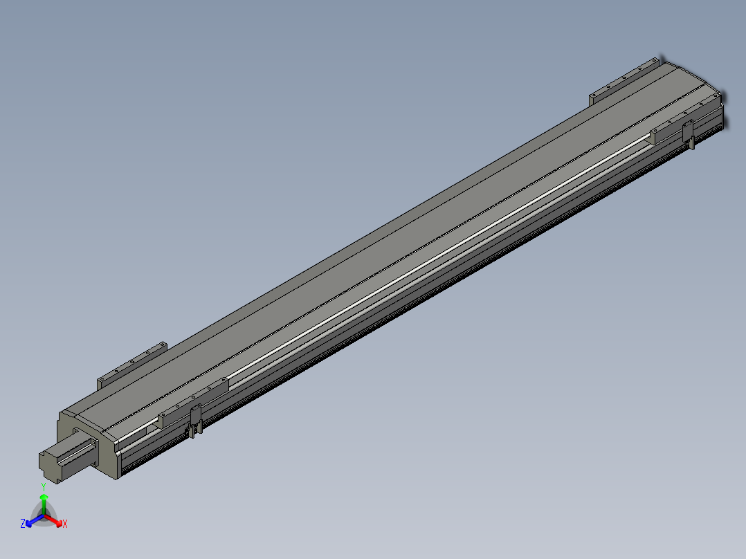 直线模组LHA21-S1700-M设计图纸正等轴测图