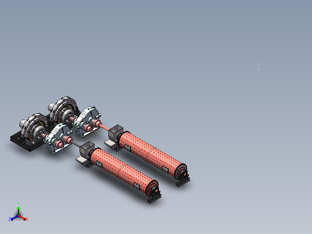 水泥磨改造总装配体1正等轴测图