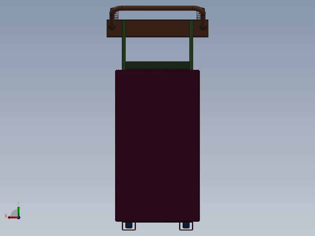 移动式液压举升机推车-车用移动液压举升机后视图