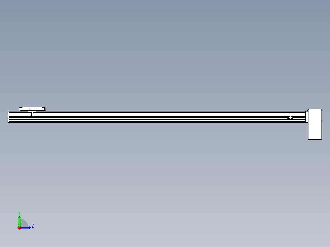 同步带全封闭直线模组TPA-HCB-105D-90-L1250-LP-Y-P20-N3左视图