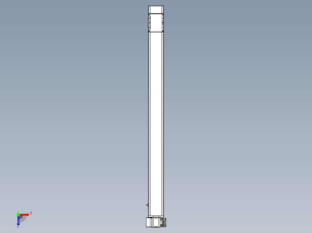 同步带全封闭直线模组TPA-HCB-105D-90-L1250-LP-Y-P20-N3俯视图