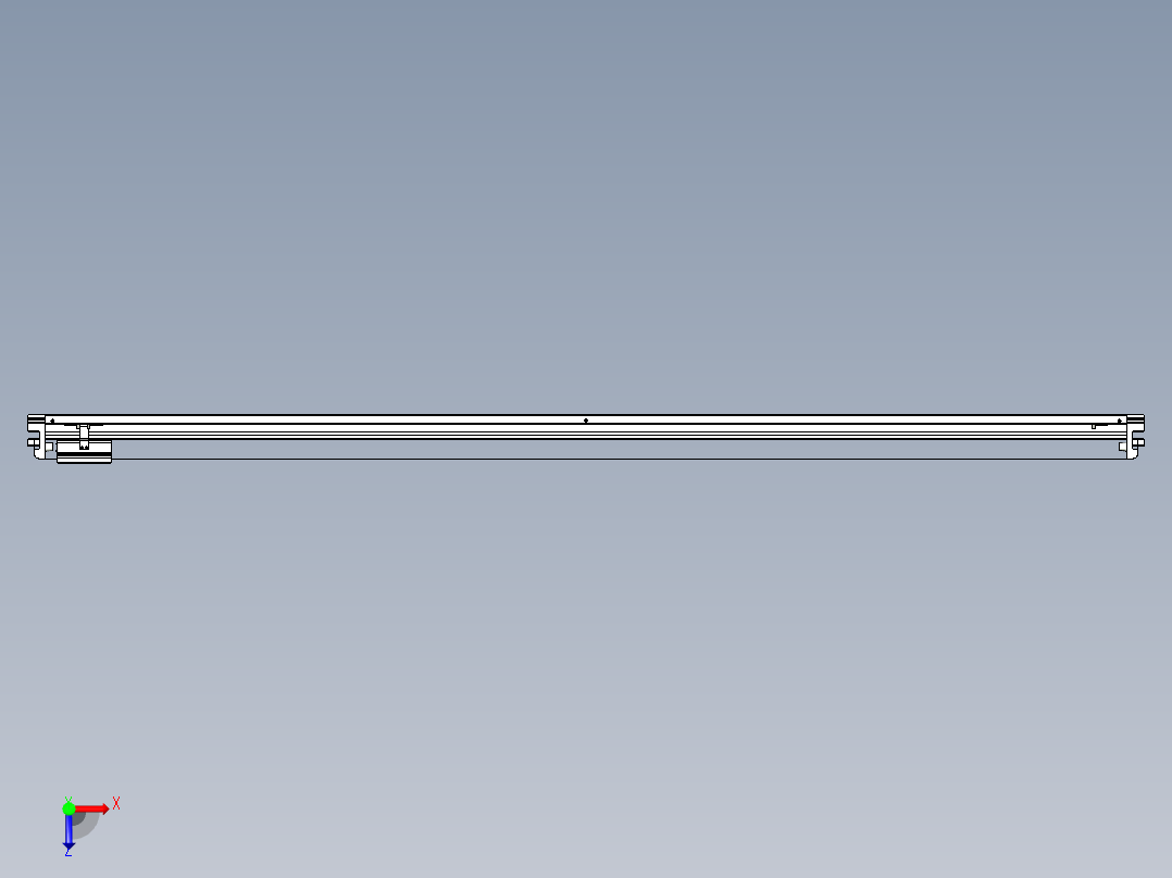 威洛博VL系列直线电机模组-VL22H1-S2050俯视图