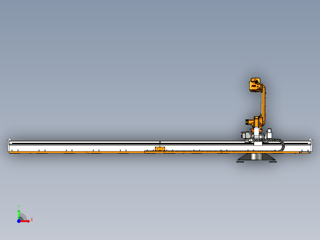 焊接机器人第七轴前视图