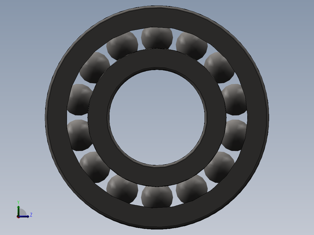 深沟球轴承6001后视图