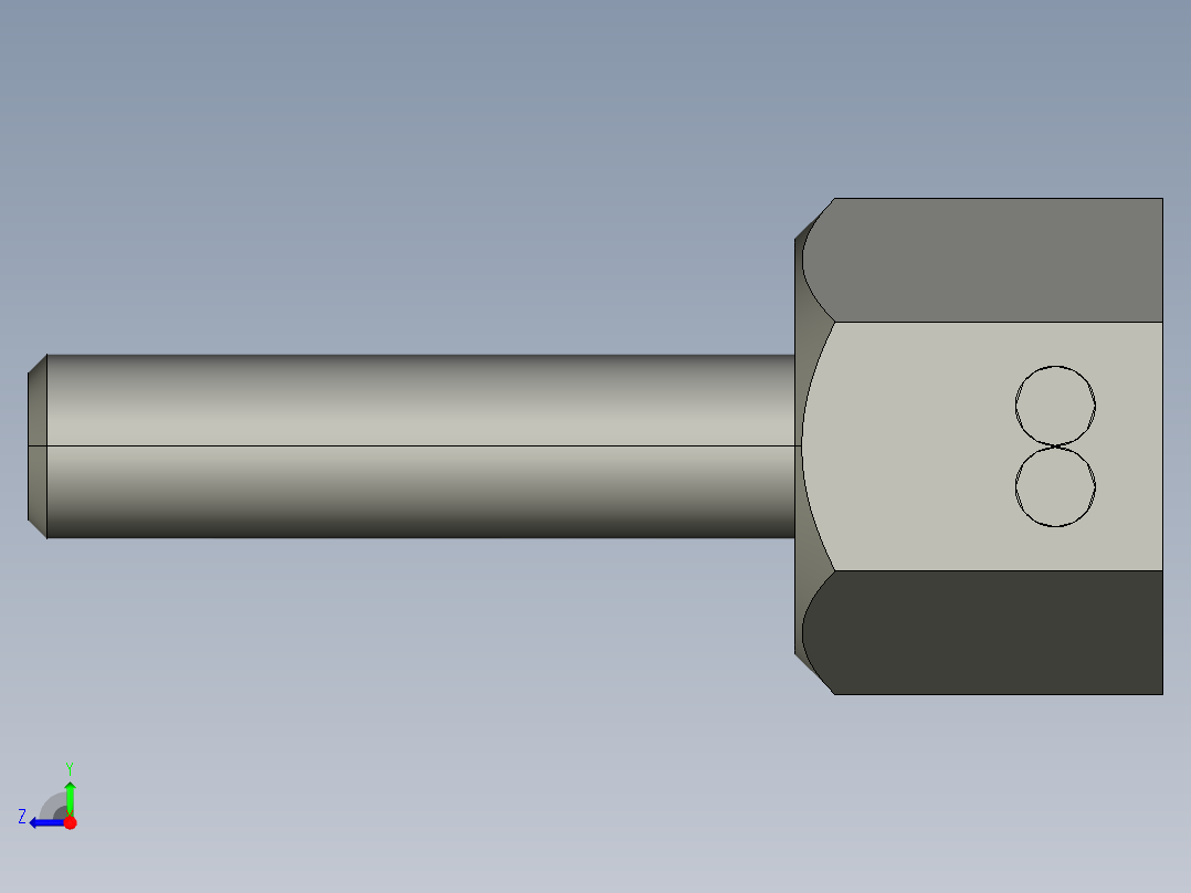 基恩士FU-35TZ_kc图纸模型右视图