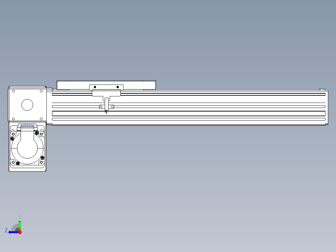 同步带全封闭直线模组TPA-HCB-120D-90-L250-LP-C-P40-N3右视图