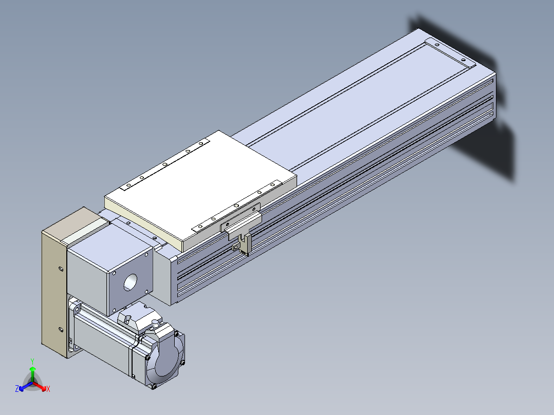 同步带全封闭直线模组TPA-HCB-120D-90-L250-LP-C-P40-N3正等轴测图