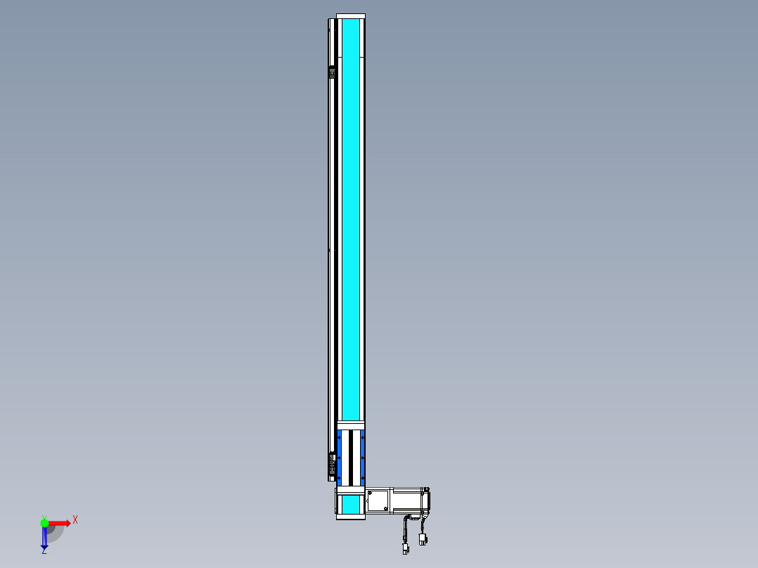 威洛博LB.GB同步带传动--欧规系列LB6A-L130-S850-BL俯视图