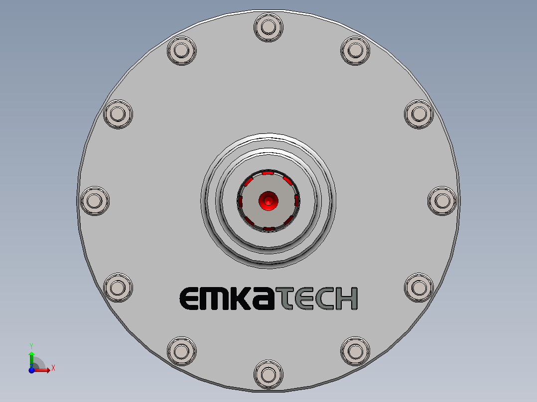 Planetary gear concept行星齿轮传动3D数模图纸 Solidworks设计前视图