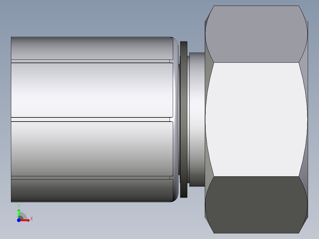 C973系列-24°重型直头前视图