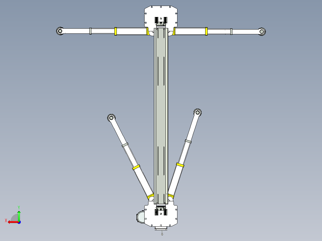 双柱举升机三维模型资料后视图