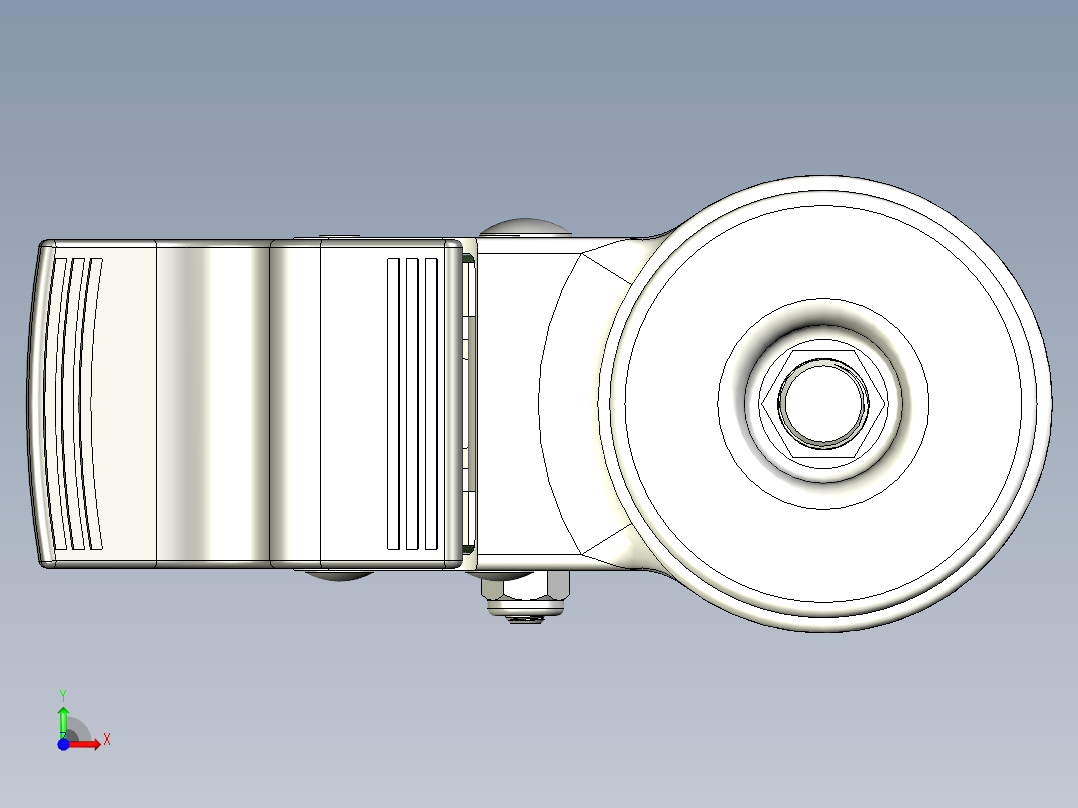 橡膠輪、導電輪(800N、1000N)5534-3D多系列多零件图纸模型前视图