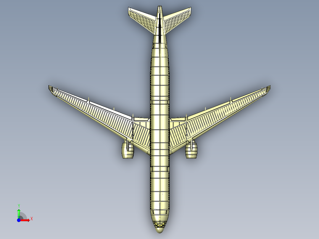 空客客机A330-300飞机模型前视图